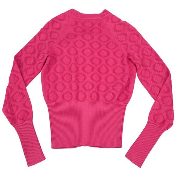 KAREN MILLEN Cardigan Zip Sweater Sz XS Pink - Picture 5 of 6